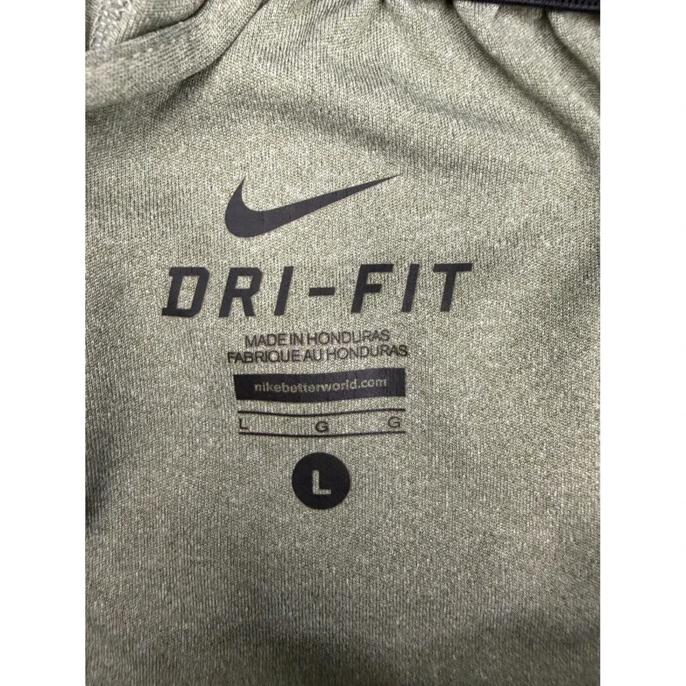 Nike Dri-FIT Mens Athletic Shorts Olive Green Heather Large Pockets Workout Gym